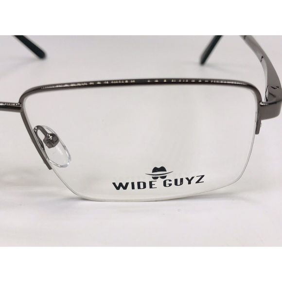 New Wide Guyz Gunmetal CLYDE Eyeglasses 57mm for The Stylish Large Man - Picture 8 of 12
